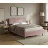 POLSTERBETT 180/200 cm,  in Pink,  - Pink/Eichefarben, MODERN, Holz/Textil (180/200cm) - MID.YOU