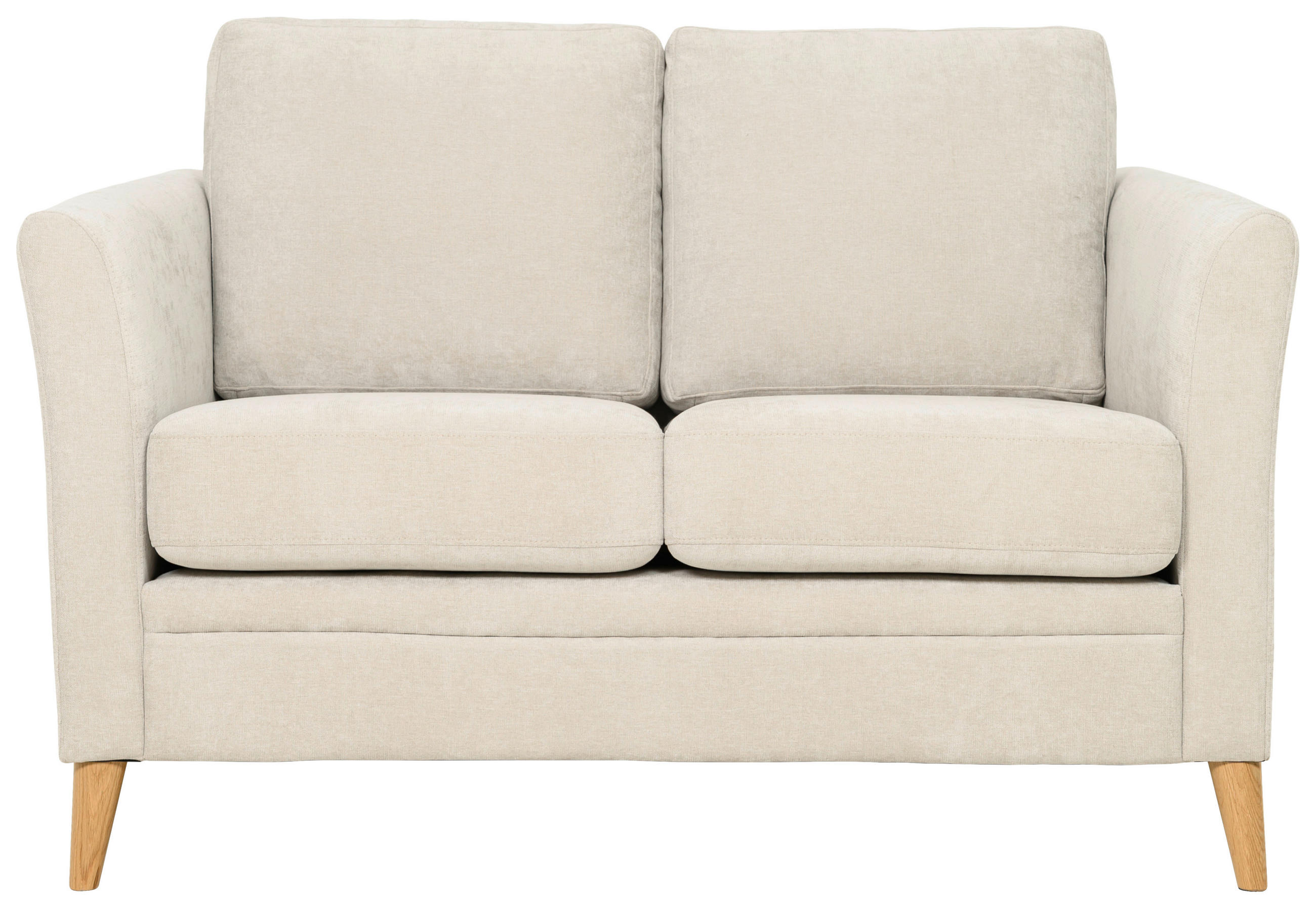 2-SITS SOFFA i beige  - beige/naturfärgad, Klassisk, metall/trä (138/90/87cm) - Best Price