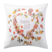 KISSENHÜLLE Home 50/50 cm  - Kastanienfarben, Design, Textil (50/50cm) - Estella