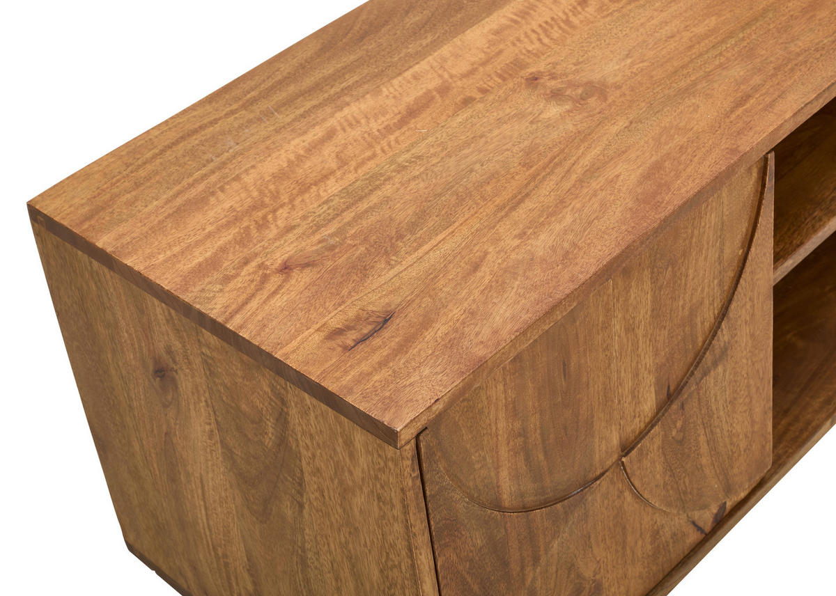 LOWBOARD  in 175/80/40 cm  - Grau/Honig, KONVENTIONELL, Holz/Metall (175/80/40cm) - Livetastic