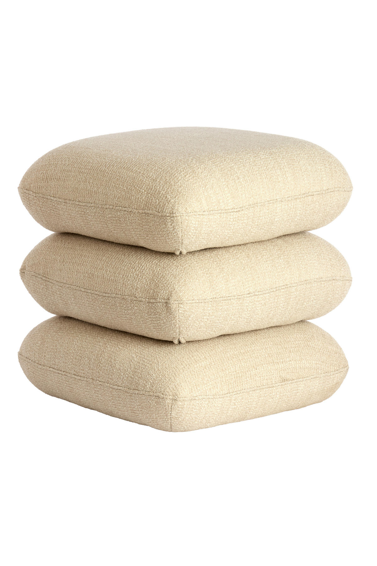 POUF LAURIE 44,5/44,5/44,5 cm  - Creme, Basics, Textil (44,5/44,5/44,5cm) - Light & Living