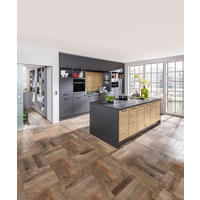 EINBAUKÜCHE Salena  - Schwarz, Design, Holzwerkstoff - Novel