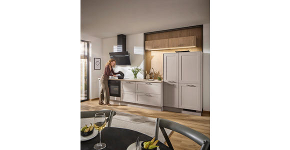 EINBAUKÜCHE   - Eichefarben/Grau, Design, Holzwerkstoff - Xora
