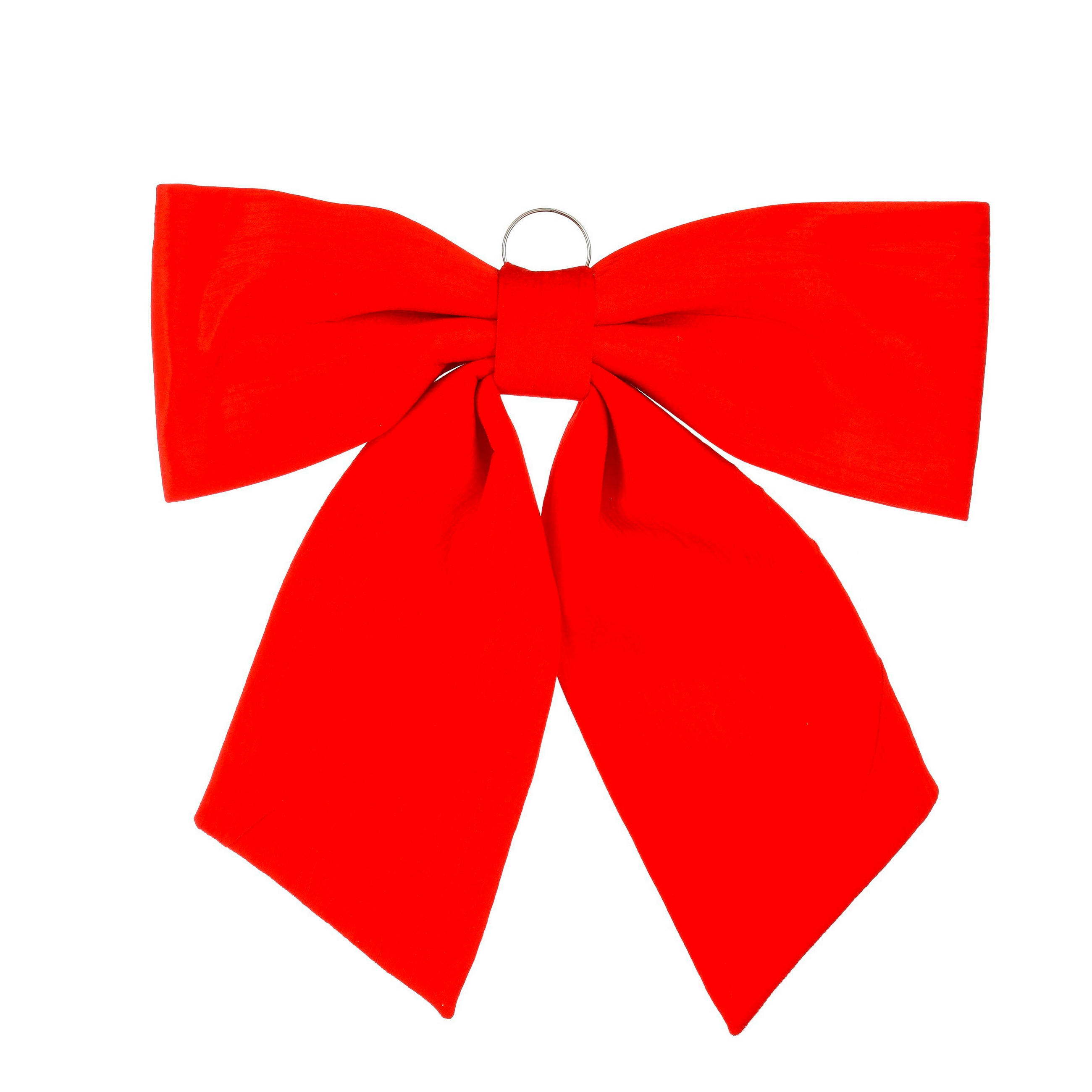 UKRAS ZA NOVOGODIŠNJU JELKU - crvena, Osnovno, tekstil (67/72/3.5cm)