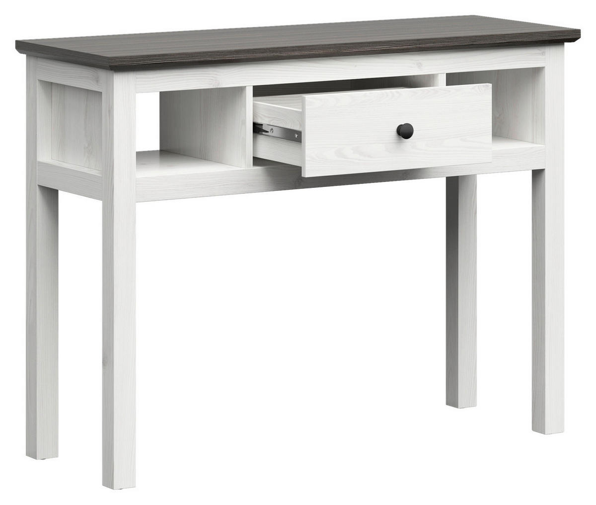 KONSOLENTISCH Kieferfarben, Lärchefarben  - Lärchefarben/Graphitfarben, KONVENTIONELL, Holzwerkstoff/Kunststoff (114/86/41cm) - MID.YOU