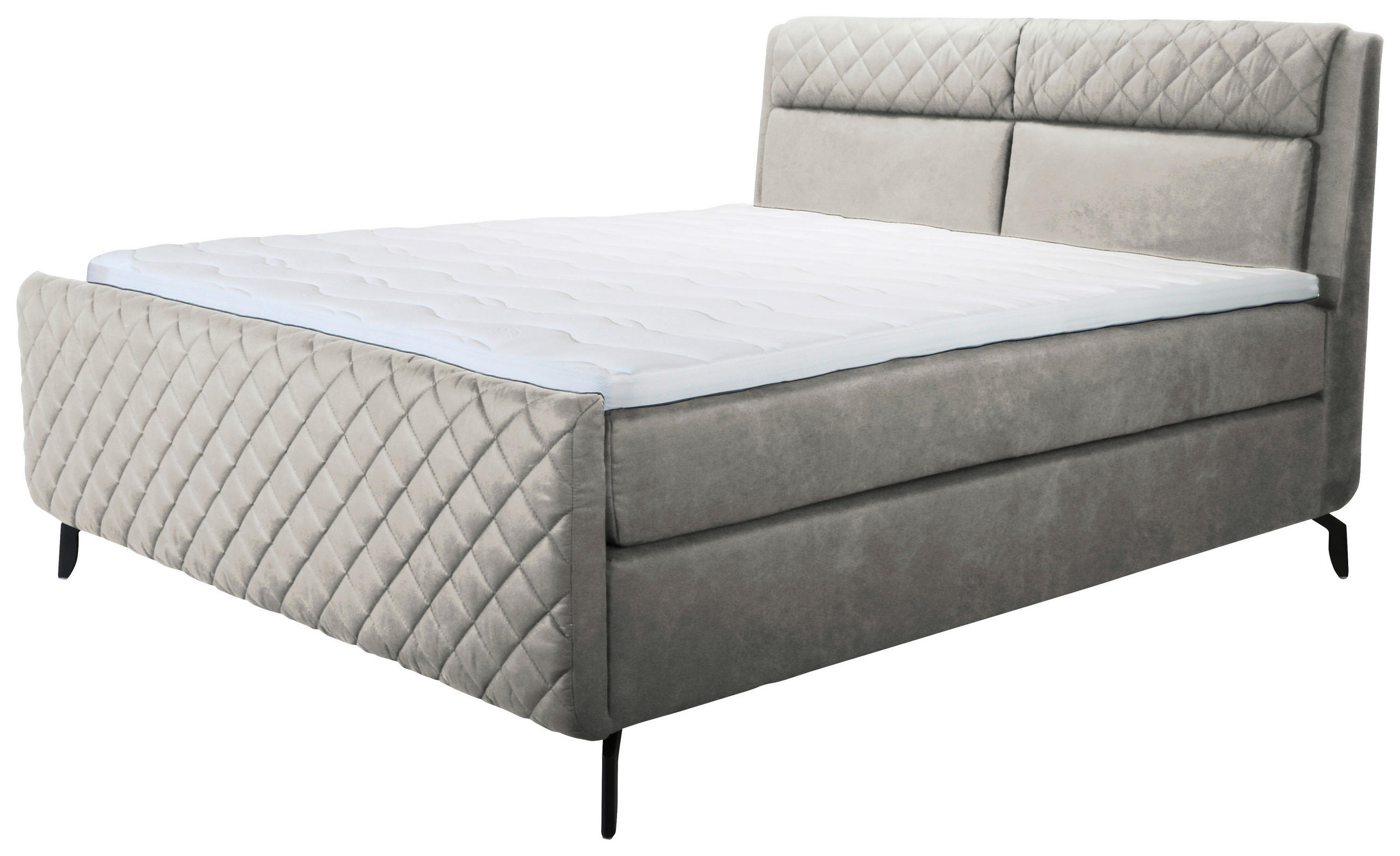 POSTELJA BOXSPRING 180 cm   x 200 cm  , les, kovina, leseni material  - črna, Basics, kovina/leseni material (180/200cm) - Esposa
