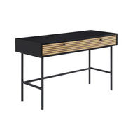 SCHREIBTISCH 120/50/75 cm, Schwarz, Eichefarben, Stauraum  - Eichefarben/Schwarz, Design, Holz/Holzwerkstoff (120/50/75cm) - Livetastic