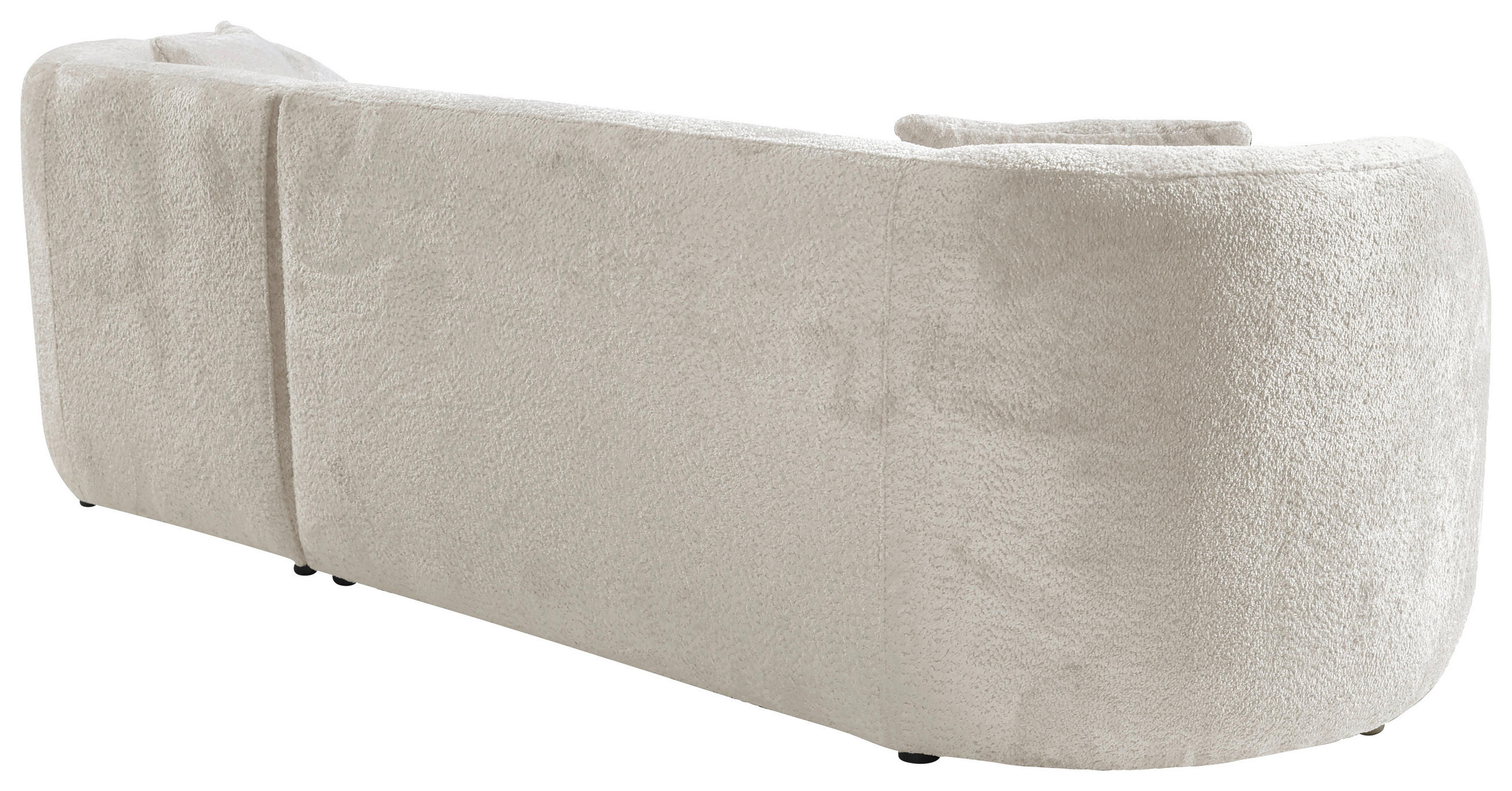Thumbnail - Mid.you Ecksofa, Weiß, Textil, 3-Sitzer, Ottomane rechts, L-Form, 264x143 cm, Made in EU, Wohnzimmer, Sofas & Couches, W...