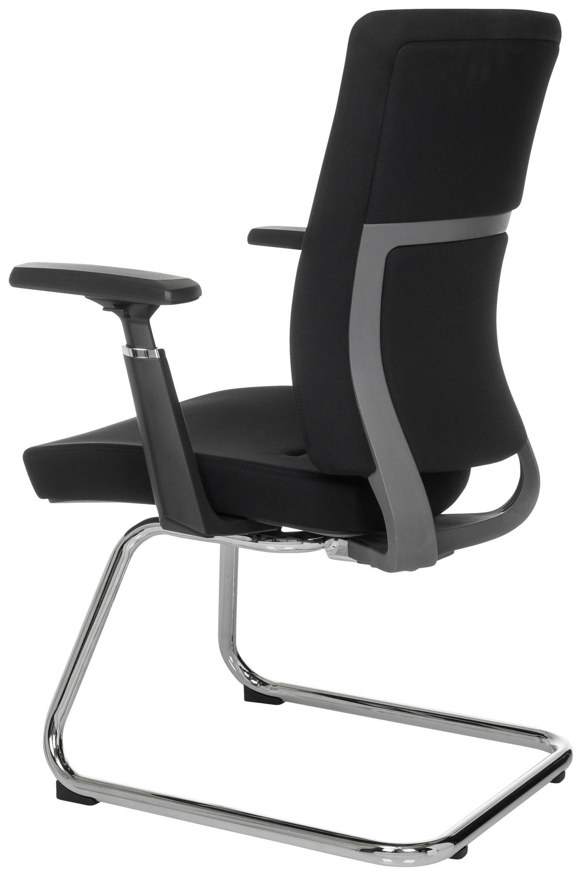 KONFERENČNÍ ŽIDLE - černá/barvy stříbra, Moderní, kov/textil (67cm) - MID.YOU