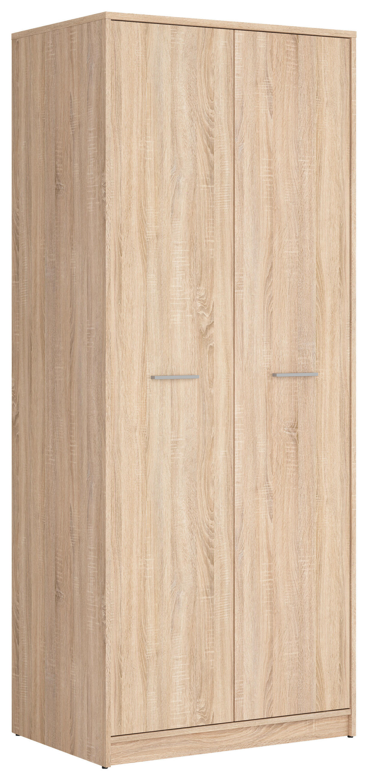 DREHTÜRENSCHRANK 80/197/54,5 cm 2-türig Sonoma Eiche  - Silberfarben/Sonoma Eiche, MODERN, Holzwerkstoff/Kunststoff (80/197/54,5cm) - MID.YOU