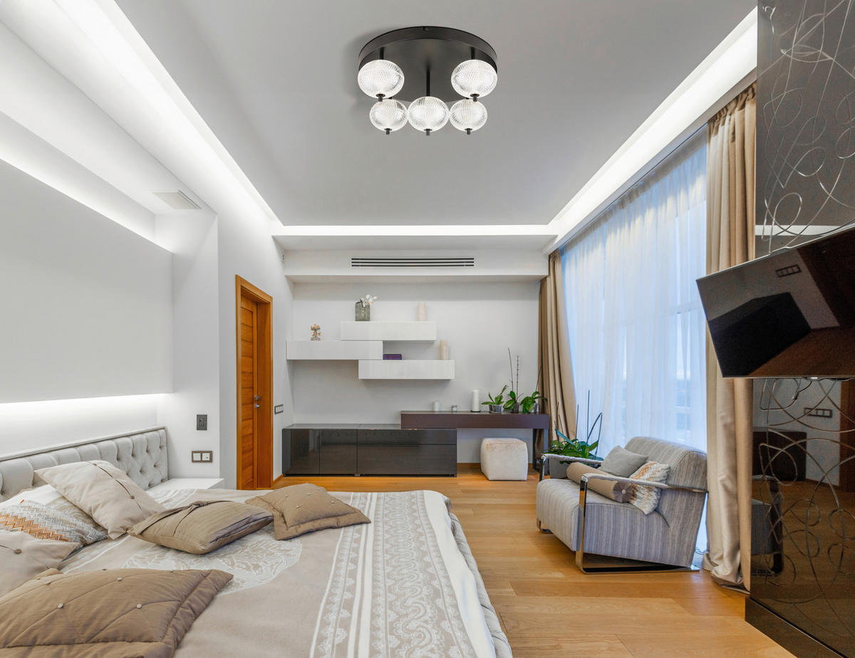 STROPNA LED-SVETILKA   //3000/4500/6500 K/230 V/ - črna/prozorno, Konvencionalno, kovina/umetna masa (58/27cm) - Globo