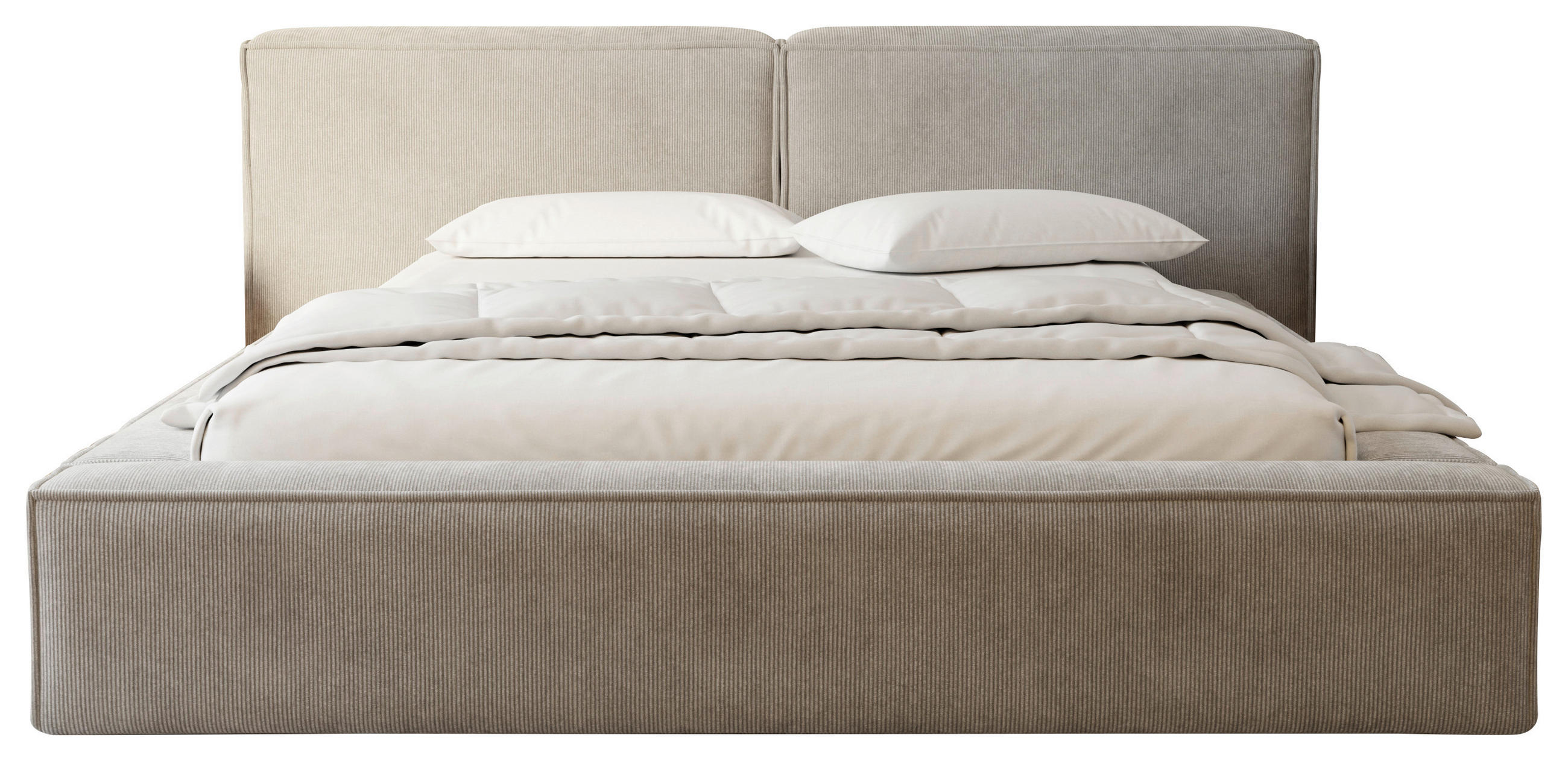 POLSTERBETT Lattenrost, Bettkasten 180/200 cm  in Hellgrau  - Hellgrau/Schwarz, Design, Holz/Textil (180/200cm) - Boxxx