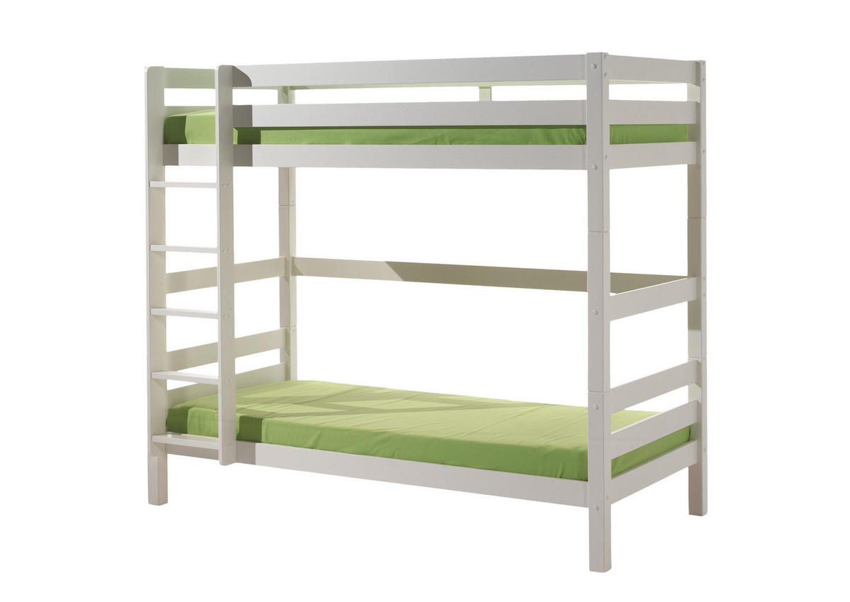 ETAGENBETT 90/200 cm Weiß  - Weiß/Kieferfarben, MODERN, Holz (90/200cm) - MID.YOU
