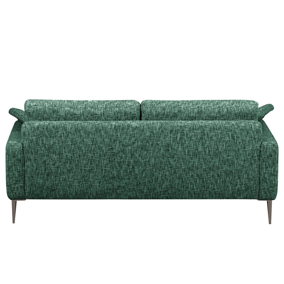 3-SITZER-SOFA Webstoff Grün  - Schwarzchrom/Grün, Design, Textil/Metall (187/85/92cm) - Livetastic