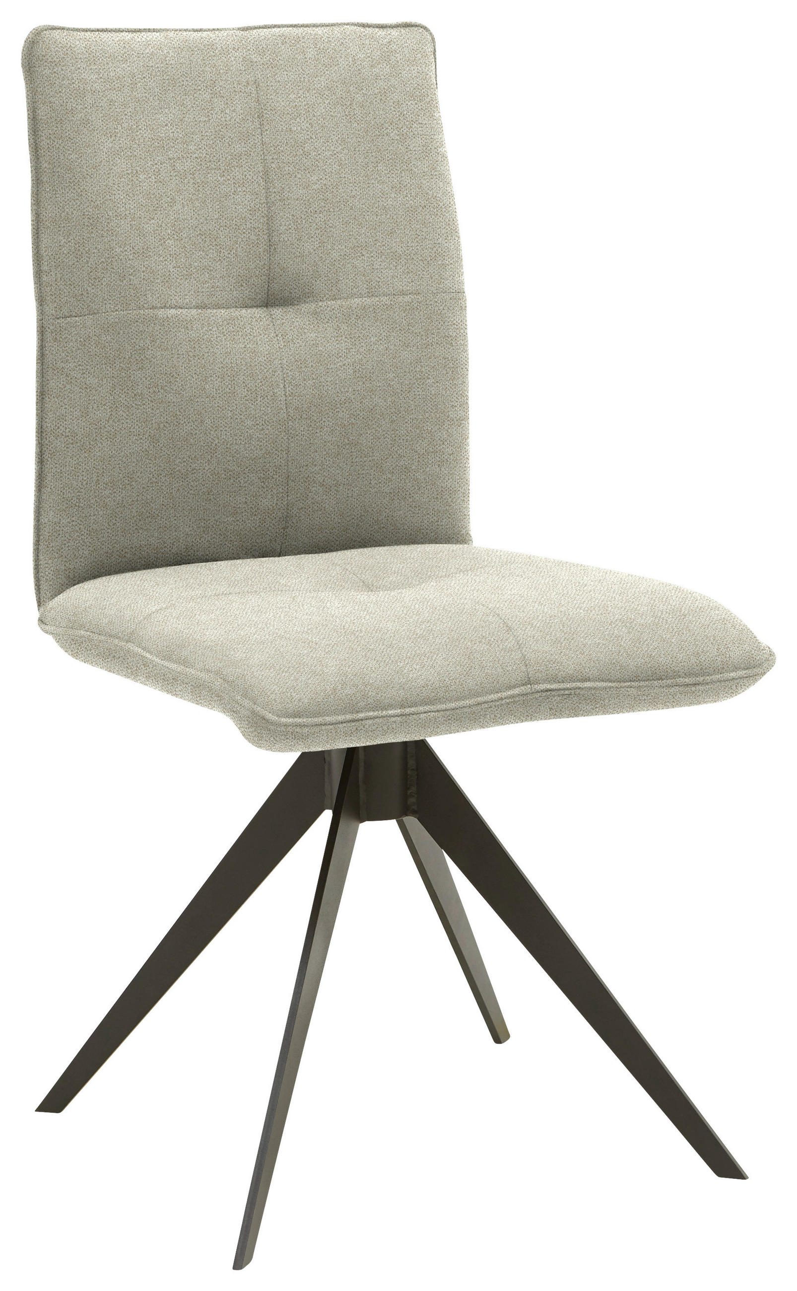 STUHL Stahl Flachgewebe  - Sandfarben/Schwarz, Design, Textil/Metall (46/91/62cm) - Dieter Knoll
