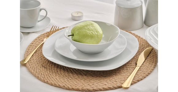 KOMBISERVICE Weiß Ascona 62-teilig 6 Personen  - Weiß, Basics, Keramik - Novel