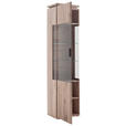 VITRINE Eiche dunkel 50/208/38 cm - Eiche dunkel/Anthrazit, KONVENTIONELL, Glas/Holzwerkstoff (50/208/38cm) - Cantus