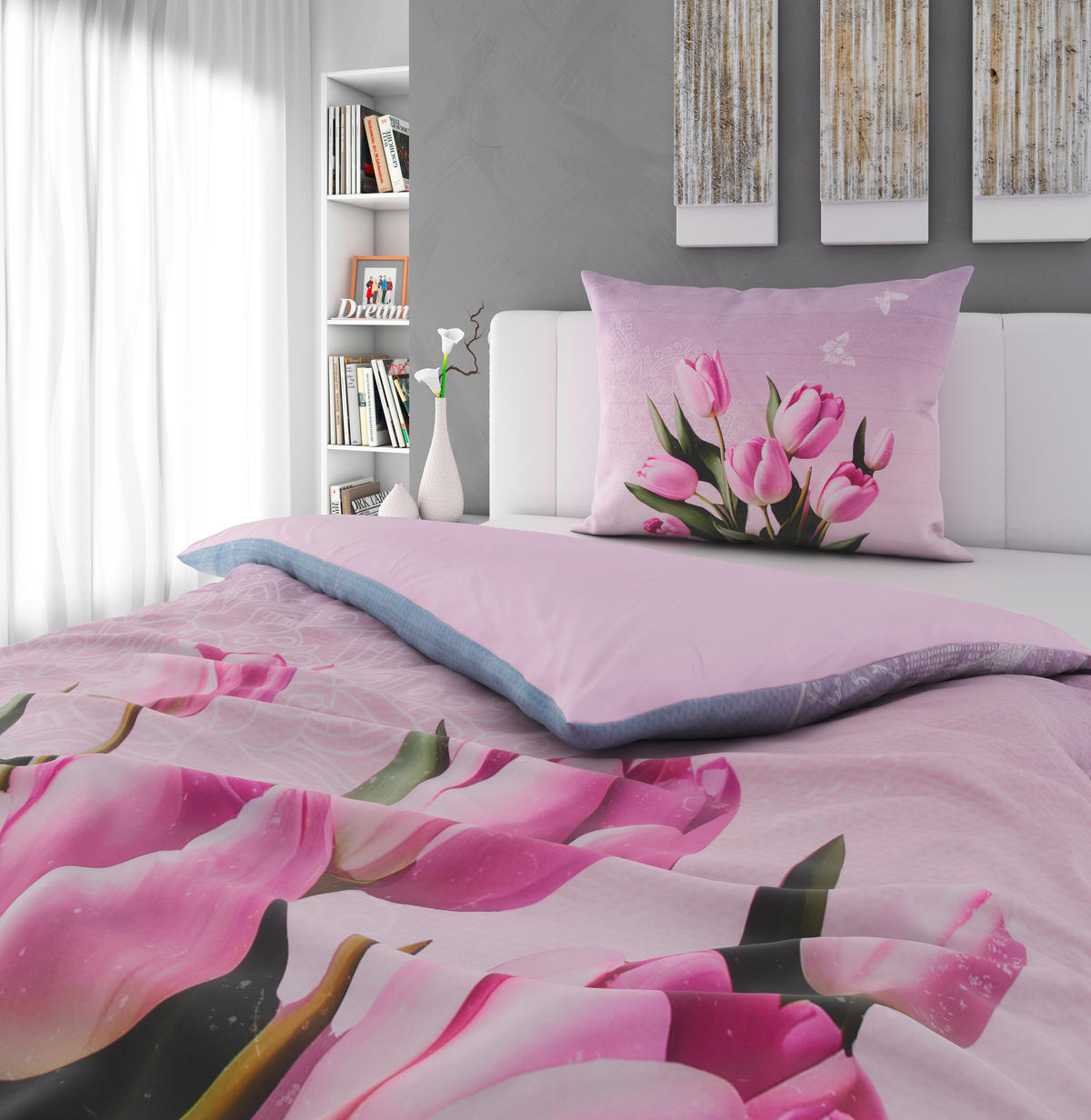 POSTELJINA SALUT PARIS 140/200 cm saten višebojna  - višebojna, Trendi, tekstil (140/200cm) - Esposa