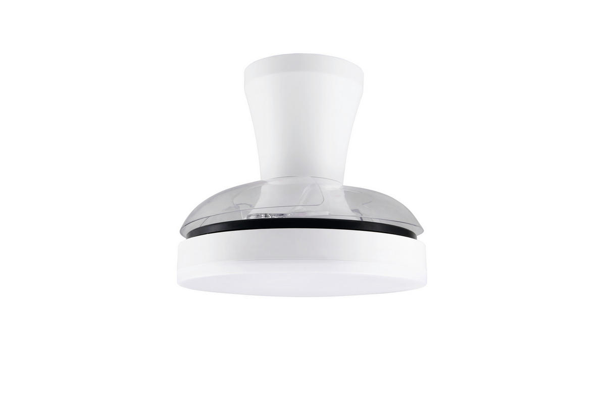 DECKENVENTILATOR - Klar/Weiß, Design, Kunststoff/Metall (30/24cm)
