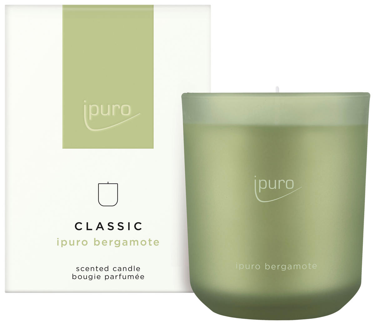 KERZE IM GLAS - Grün, Basics, Glas/Paraffin (9/9/11,5cm) - Ipuro