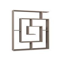 BÜCHERWAND Mokka  - Mokka, Design, Holzwerkstoff (125/129/22cm) - Livetastic