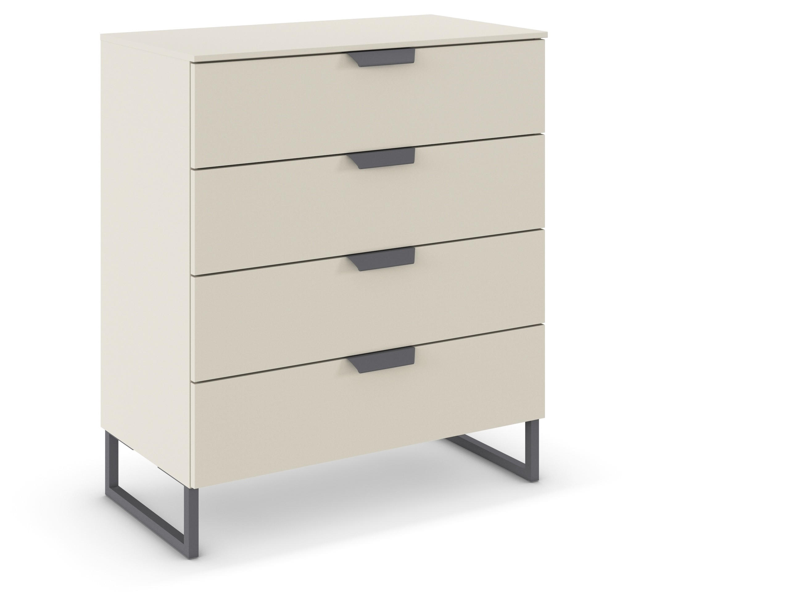 KOMMODE  in 80/92/42 cm  - Champagner/Dunkelgrau, Design, Holzwerkstoff/Metall (80/92/42cm) - Carryhome
