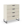 KOMMODE  in 80/92/42 cm  - Champagner/Dunkelgrau, Design, Holzwerkstoff/Metall (80/92/42cm) - Carryhome