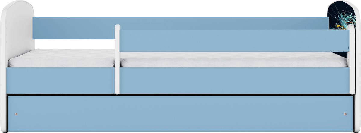 KINDER-/JUNIORBETT - Blau/Birkefarben, MODERN, Holz/Holzwerkstoff (80/160cm) - MID.YOU