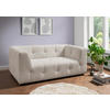 2-SITZER-SOFA in Mikrofaser Weiss  - Weiss/Schwarz, Design, Kunststoff/Textil (184/72/95cm) - Livetastic