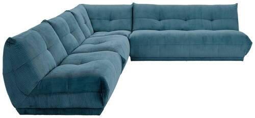 ECKSOFA in Cord Petrol  - Petrol, Trend, Textil (315/285cm) - Livetastic