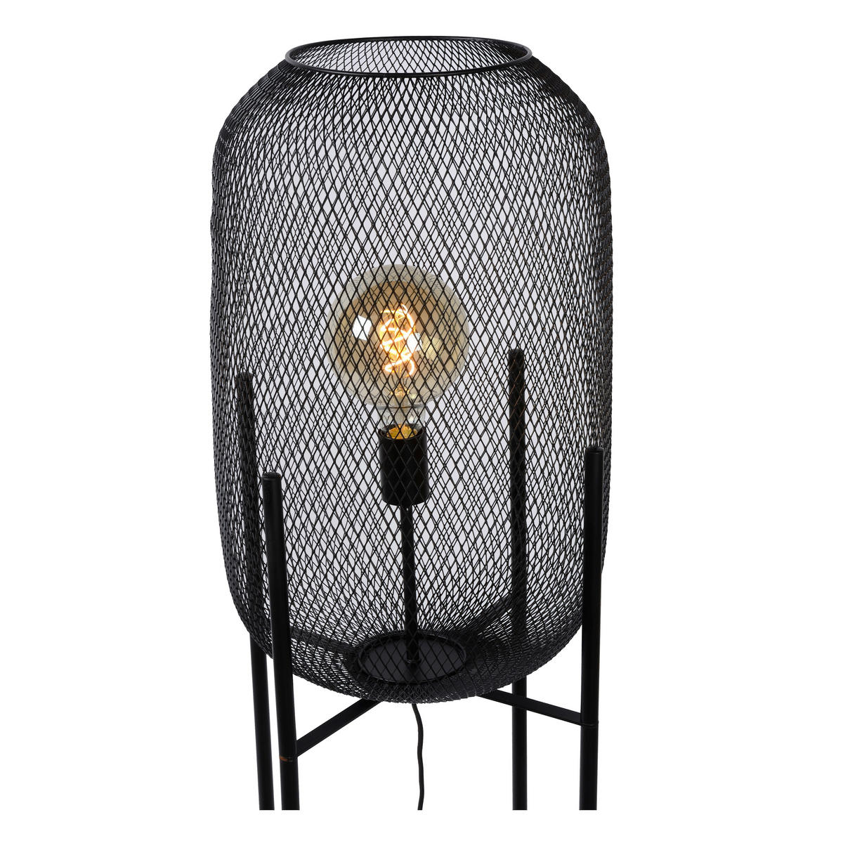 STEHLEUCHTE 35/135 cm    - Schwarz, Basics, Metall (35/135cm) - Lucide
