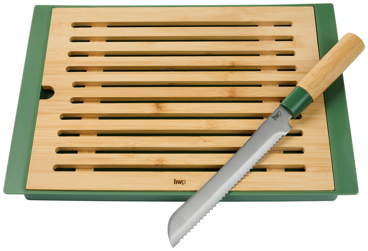 SADA PRKÉNKA A NOŽE 33,2/26,3/1,3 cm - světle zelená/přírodní barvy, Basics, kov/plast (33,2/26,3/1,3cm) - Homeware Profession.