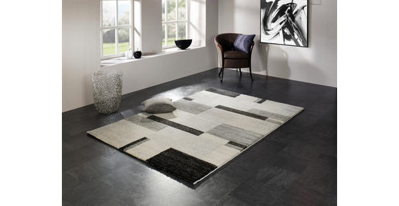 WEBTEPPICH 65/130 cm Palazzo Bloc Grau  - Grau, Design, Textil (65/130cm) - Novel