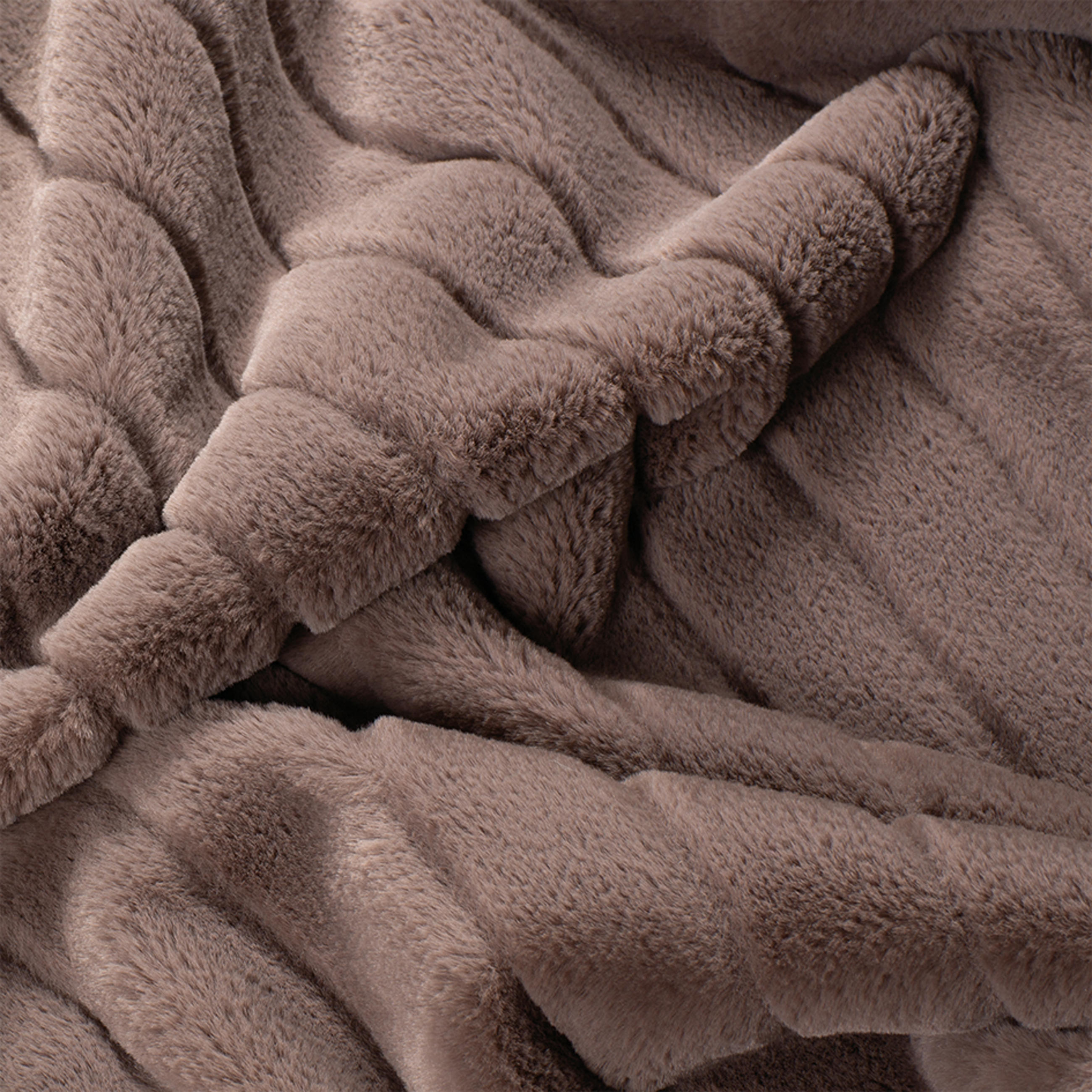 FELLDECKE Glam 130/170 cm  - Schlammfarben/Fango, Basics, Textil (130/170cm) - Joop!