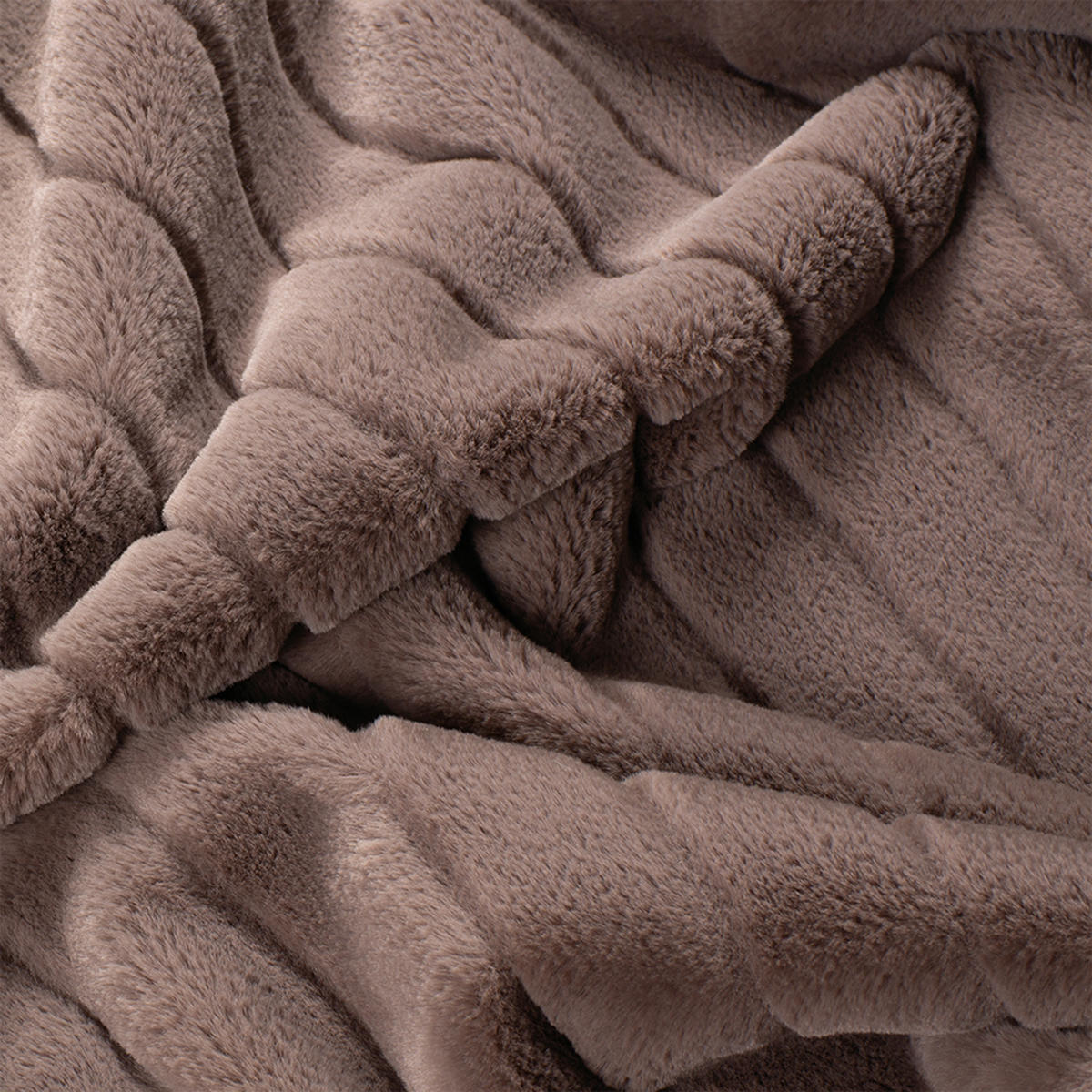 FELLDECKE Glam 130/170 cm  - Schlammfarben/Fango, Basics, Textil (130/170cm) - Joop!