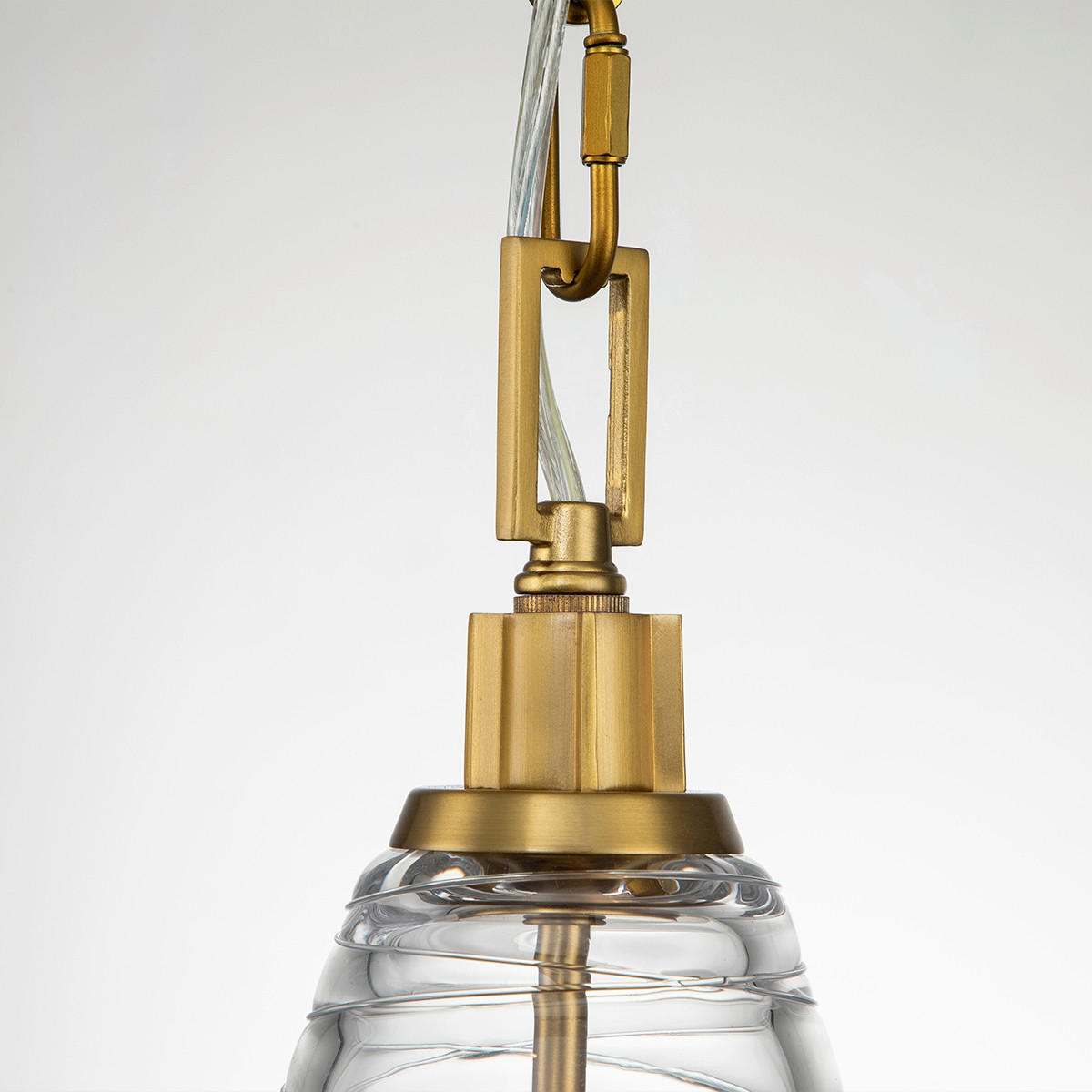 HÄNGELEUCHTE 29.5/59.4 cm    - Messingfarben, Konventionell, Glas/Metall (29.5/59.4cm) - Elstead Lighting