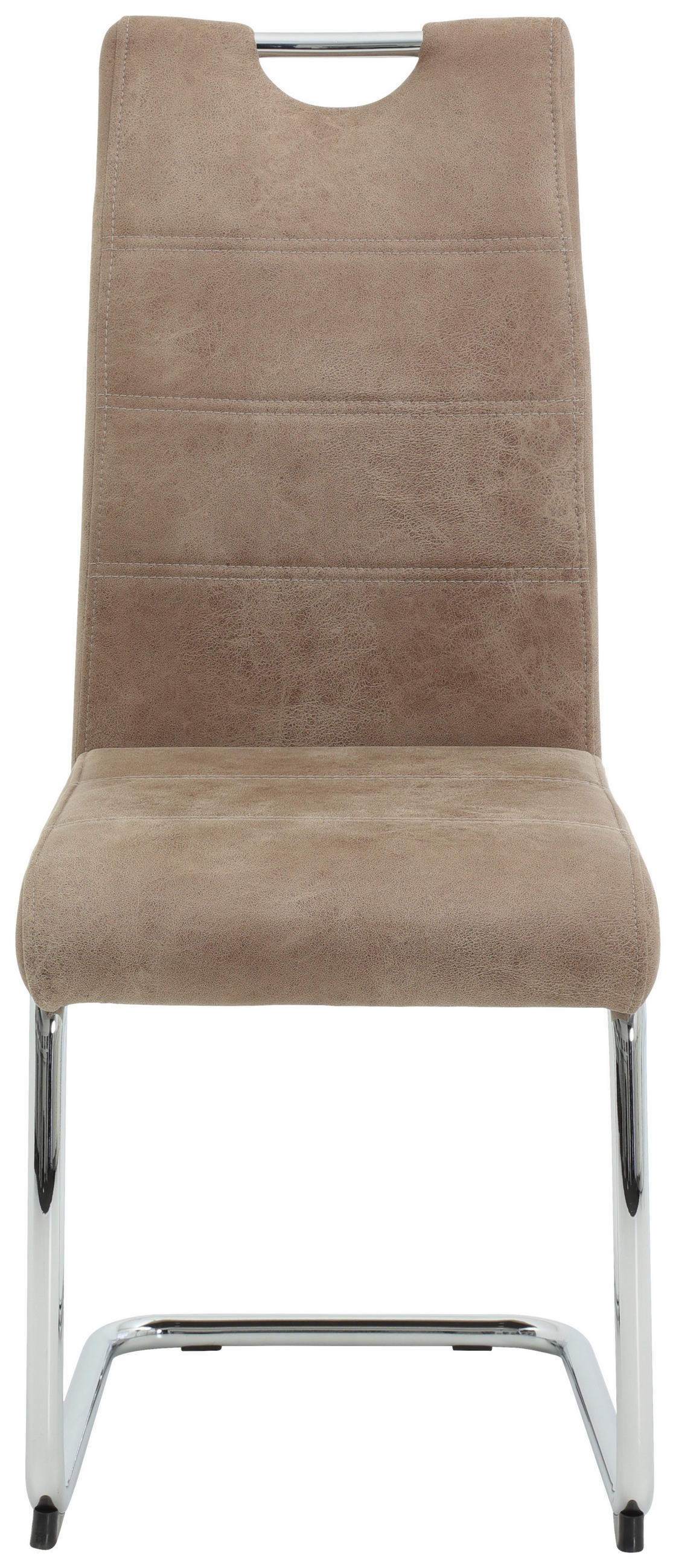 SCHWINGSTUHL  Stoffauswahl, mit Griff Mikrofaser  - Chromfarben/Beige, KONVENTIONELL, Textil/Metall (43/98/59cm) - Carryhome
