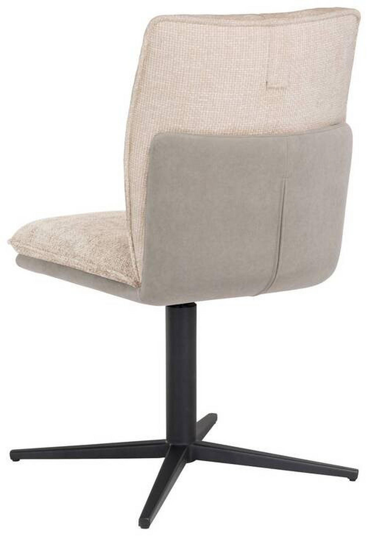STOL järn sammet, vävt tyg  - beige/svart, Design, metall/textil (47/85/61cm) - Novel