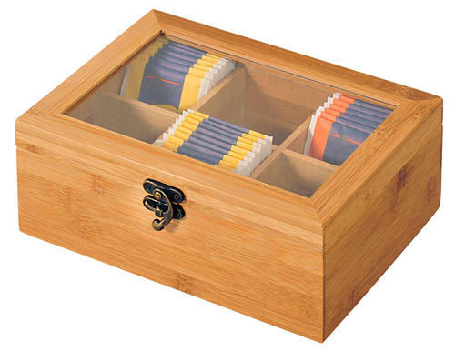 BOX NA ČAJ - Basics, drevo (21,7/16/9cm)