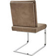 SCHWINGSTUHL  in Stahl Mikrofaser  - Taupe/Chromfarben, Design, Textil/Metall (46/92/60cm) - Dieter Knoll