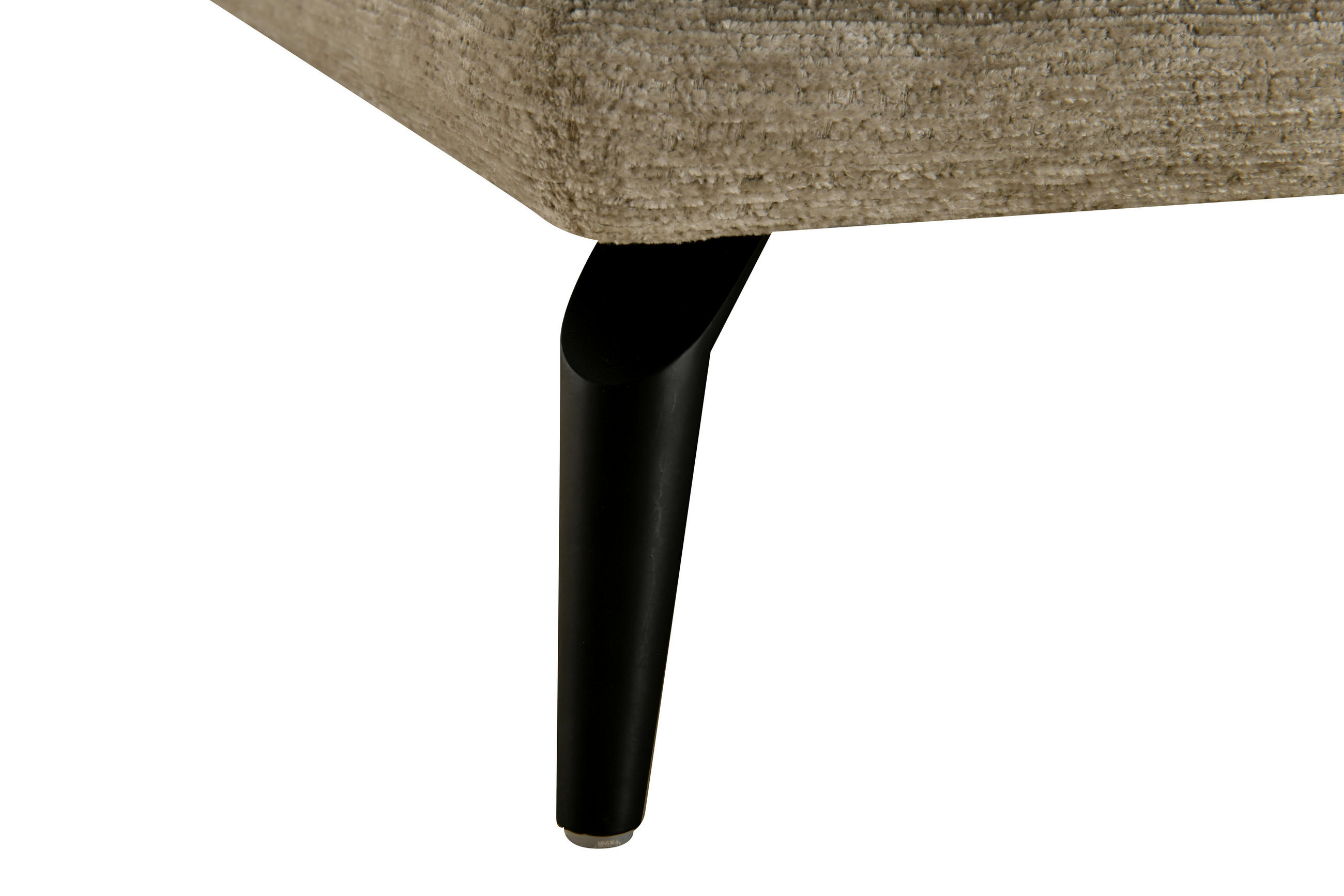 ECKSOFA Beige Mikrofaser  - Beige/Schwarz, Design, Textil/Metall (325/85/109-170cm) - Novel