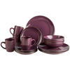 KOMBISERVICE Lila Metallic Rim 16-teilig 4 Personen  - Lila, Basics, Keramik - Mäser