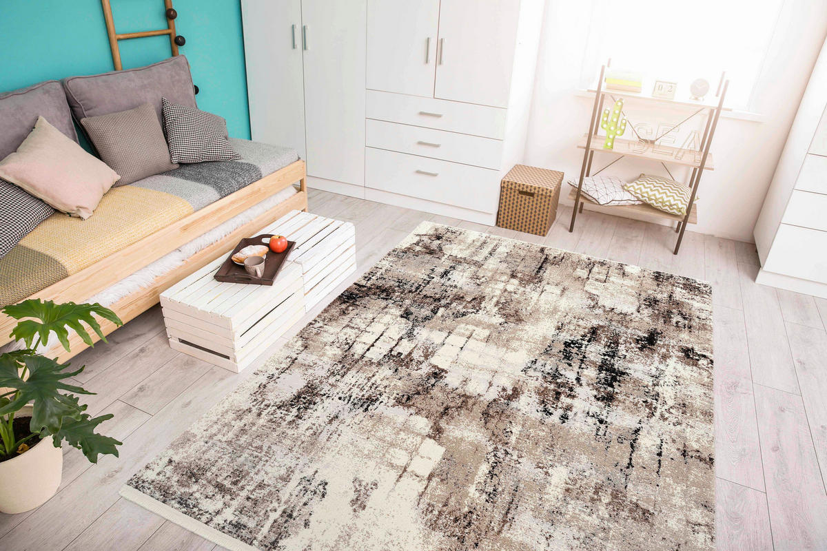 WEBTEPPICH  Wohnzimmer 160/230 cm Antibes Braun, Beige rechteckig  - Beige/Braun, Design, Textil (160/230cm) - Novel