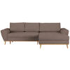 ECKSOFA in Webstoff Taupe  - Taupe/Eichefarben, Design, Holz/Textil (282/175cm) - Carryhome