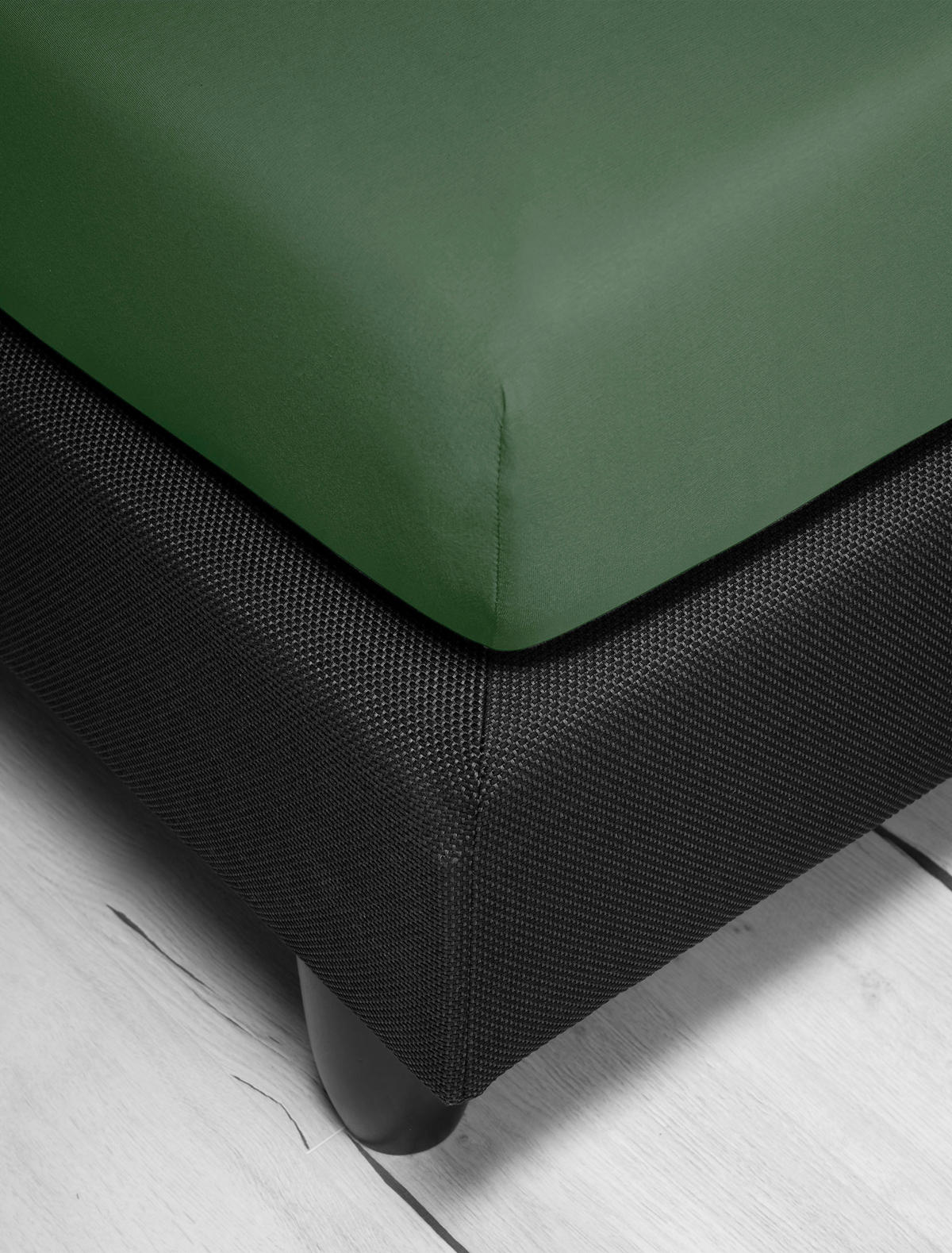 SPANNBETTTUCH Jersey 100/200 cm  - Dunkelgrün, KONVENTIONELL, Textil (100/200cm) - Irisette