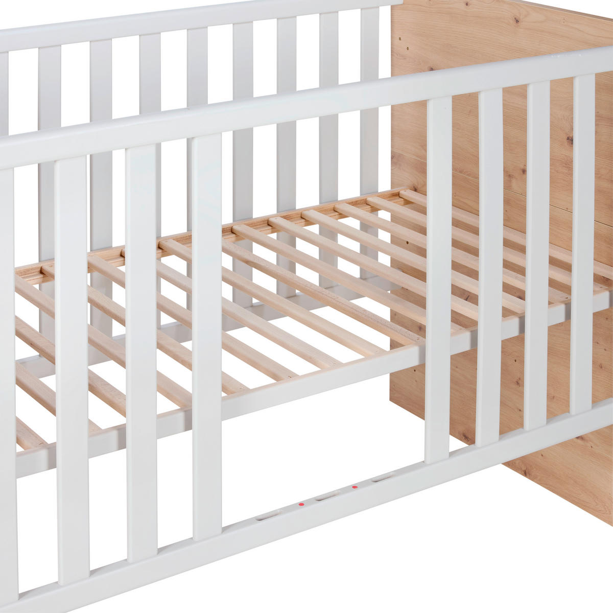RÁCSOS KISÁGY Leo  - tölgyfa/szürke, Trend, faalapú anyag (144/77/89cm) - Jimmylee