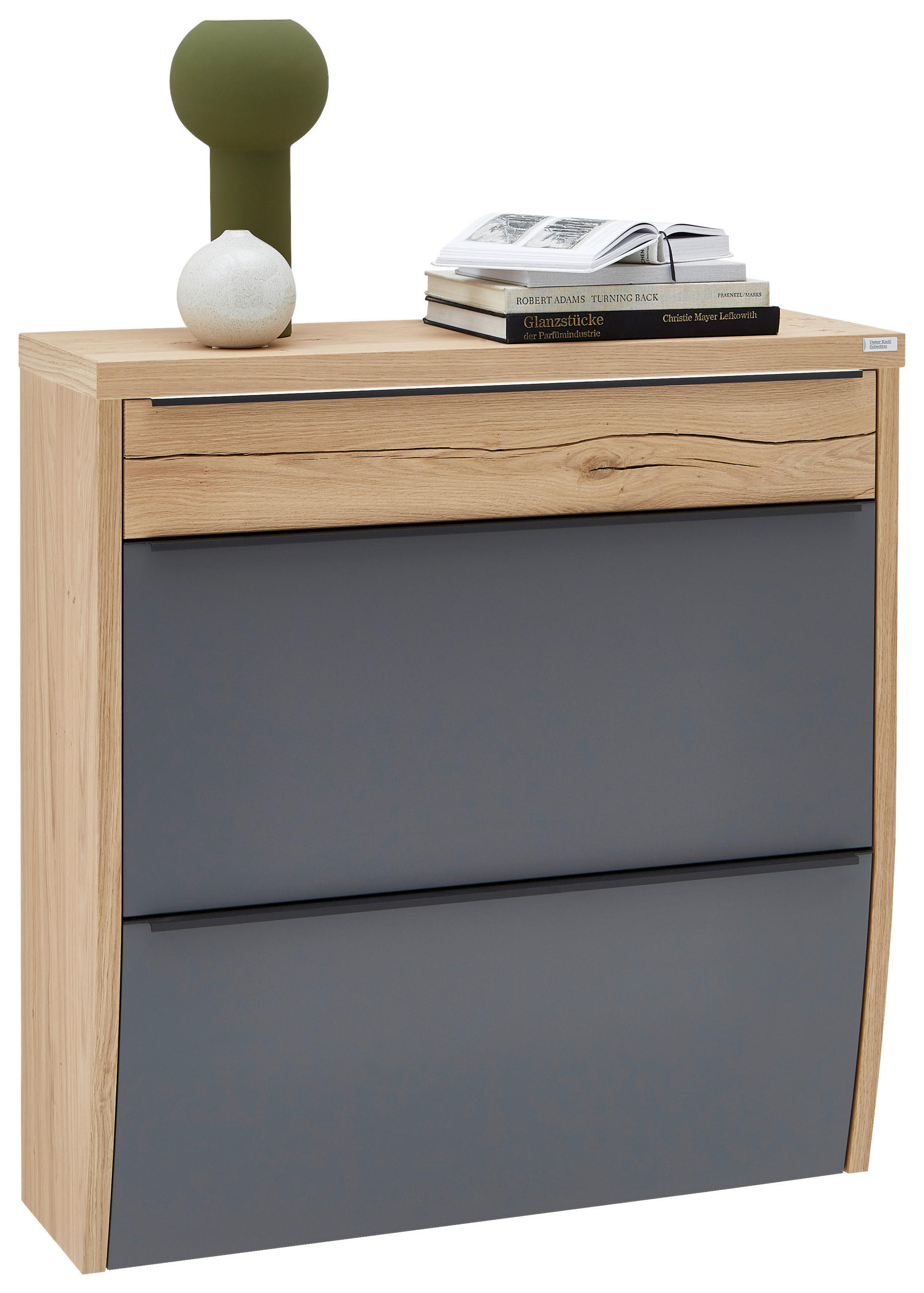 Dieter Knoll Schuhkipper Grau, Eiche 92x95x31 cm