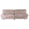 BIG SOFFA i plysch beige  - beige/svart, Klassisk, textil/plast (262/70/115cm) - MID.YOU