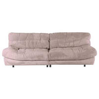 BIG SOFFA i plysch beige  - beige/svart, Klassisk, textil/plast (262/70/115cm) - MID.YOU