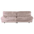 BIGSOFA in Plüsch Beige  - Beige/Schwarz, KONVENTIONELL, Kunststoff/Textil (262/70/115cm) - Carryhome